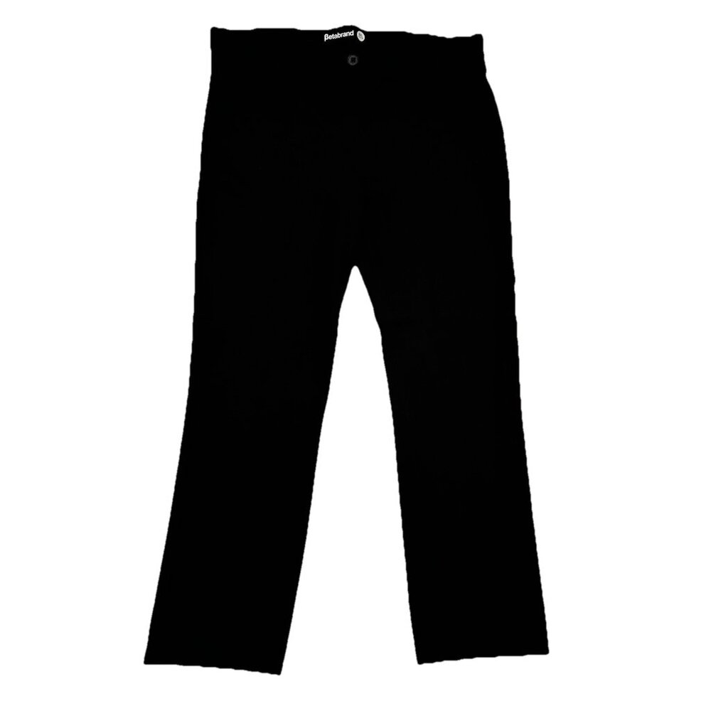 Betabrand Black Stretchy Full Length Pants Womens Size XXL Petite Bootcut Office